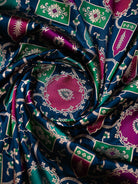 Midnight Blue Jaal Rangkat Katan Silk Handloom Banarasi Saree - Sacred Weaves