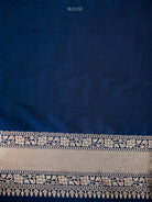 Midnight Blue Jaal Rangkat Katan Silk Handloom Banarasi Saree - Sacred Weaves