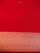 Red Jaal Rangkat Katan Silk Handloom Banarasi Saree - Sacred Weaves