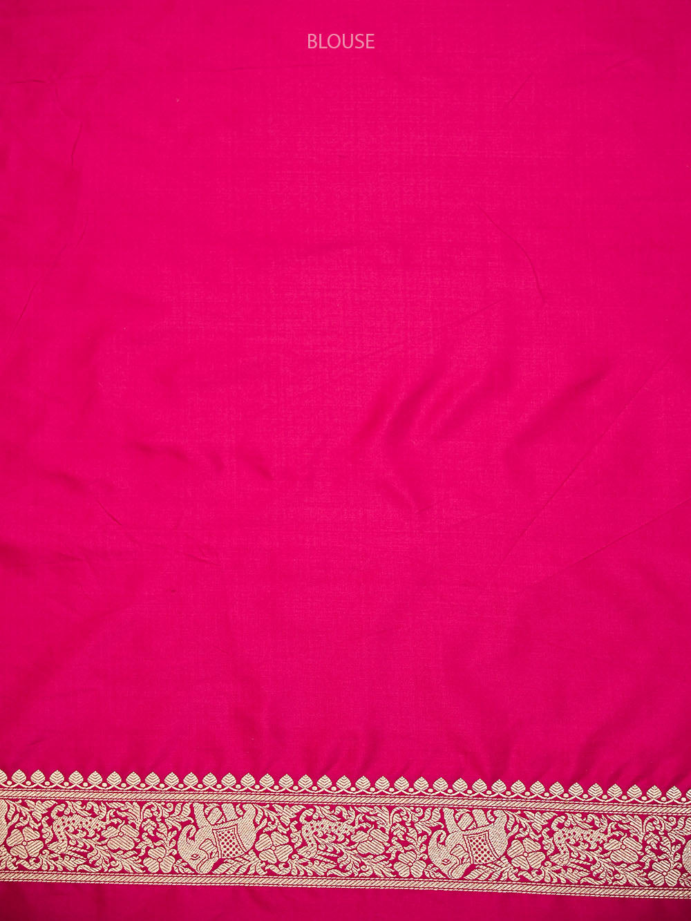 Dark Pink Shikargah Brocade Katan Silk Handloom Banarasi Saree - Sacred Weaves