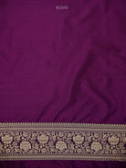 Wine Pichwai Meenakari Katan Silk Handloom Banarasi Saree - Sacred Weaves