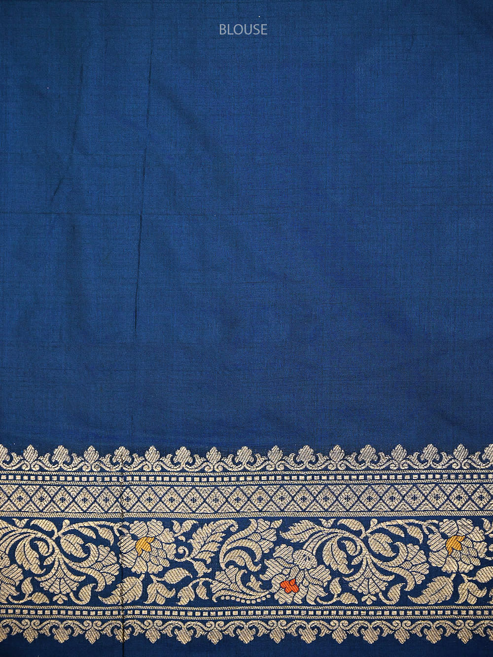 Midnight Blue Shikargah Meenakari Katan Silk Handloom Banarasi Saree - Sacred Weaves