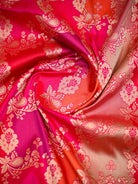 Dark Pink Rangkat Katan Silk Handloom Banarasi Saree - Sacred Weaves