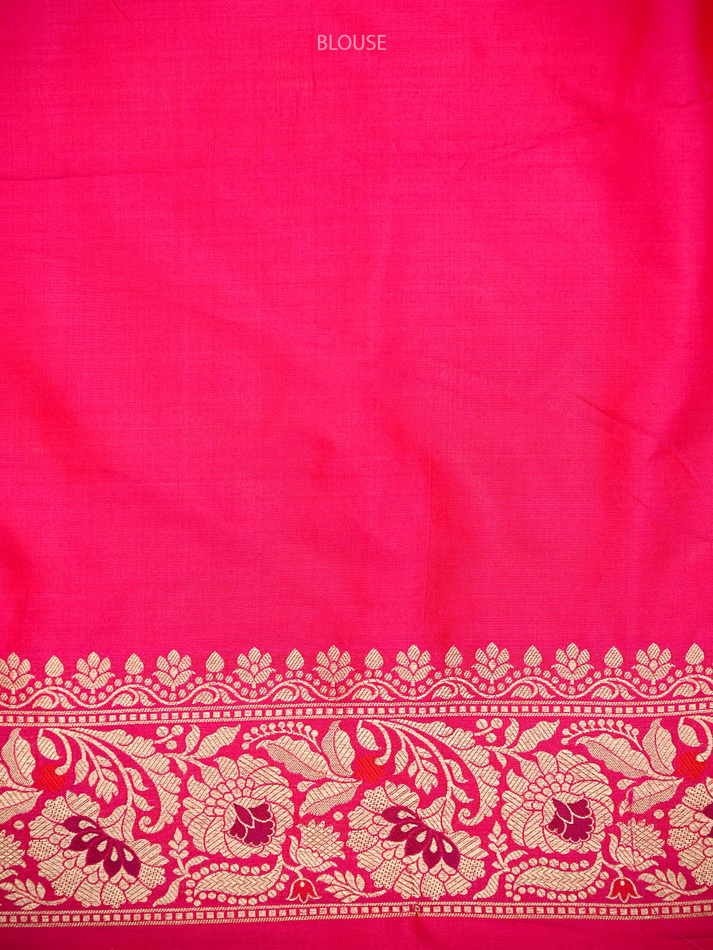 Dark Pink Rangkat Katan Silk Handloom Banarasi Saree - Sacred Weaves