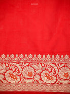 Red Green Rangkat Jaal Katan Silk Handloom Banarasi Saree - Sacred Weaves