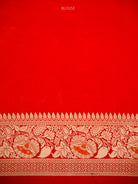 Red Brocade Rangkat Katan Silk Handloom Banarasi Saree - Sacred Weaves