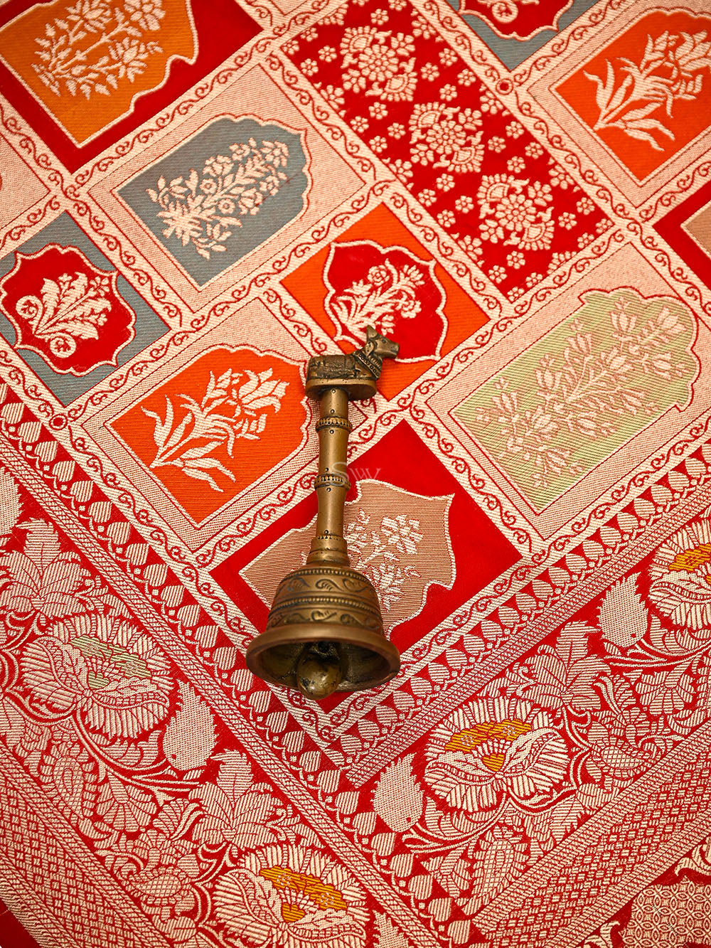 Red Brocade Rangkat Katan Silk Handloom Banarasi Saree - Sacred Weaves