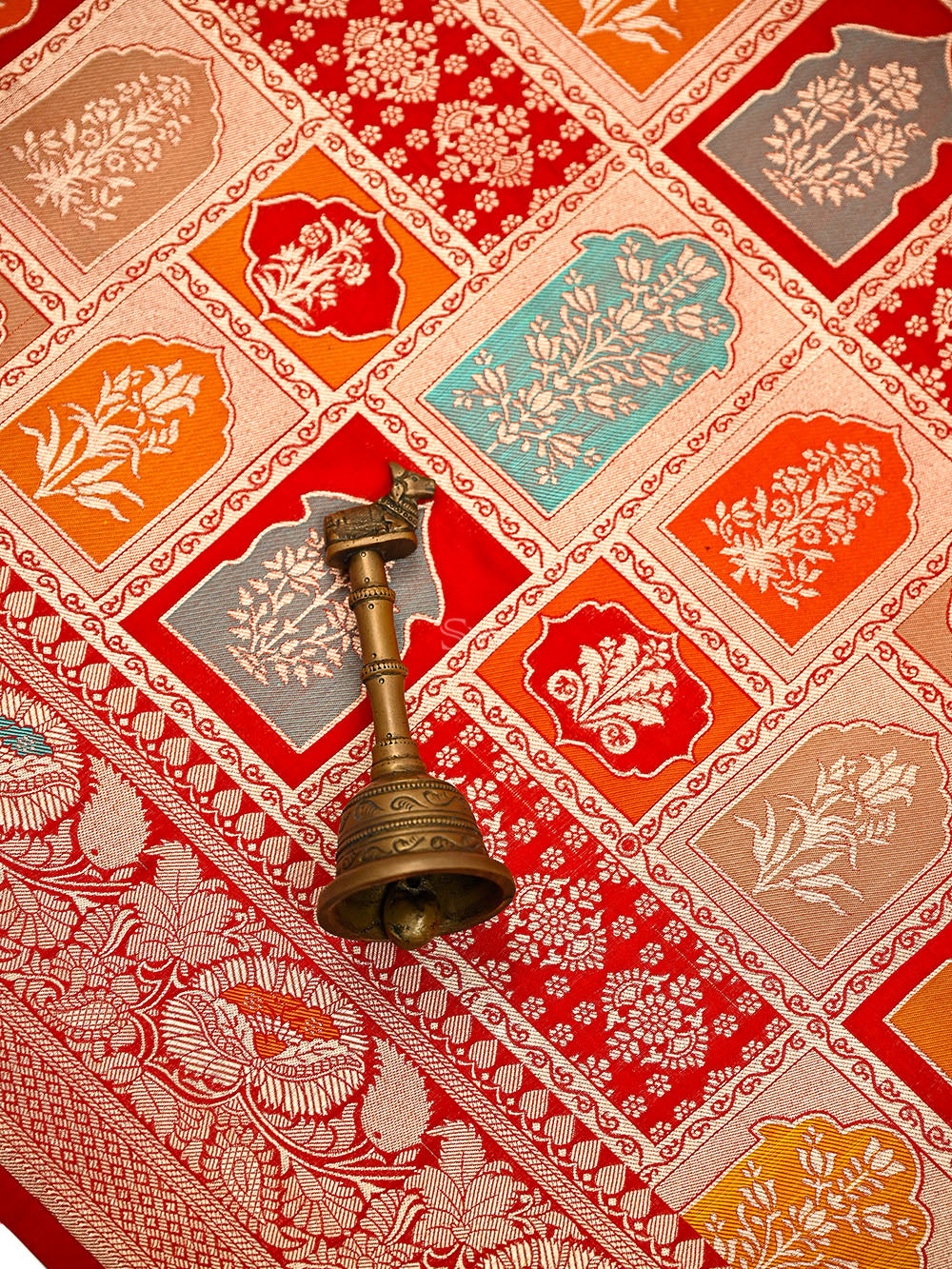 Red Brocade Rangkat Katan Silk Handloom Banarasi Saree - Sacred Weaves