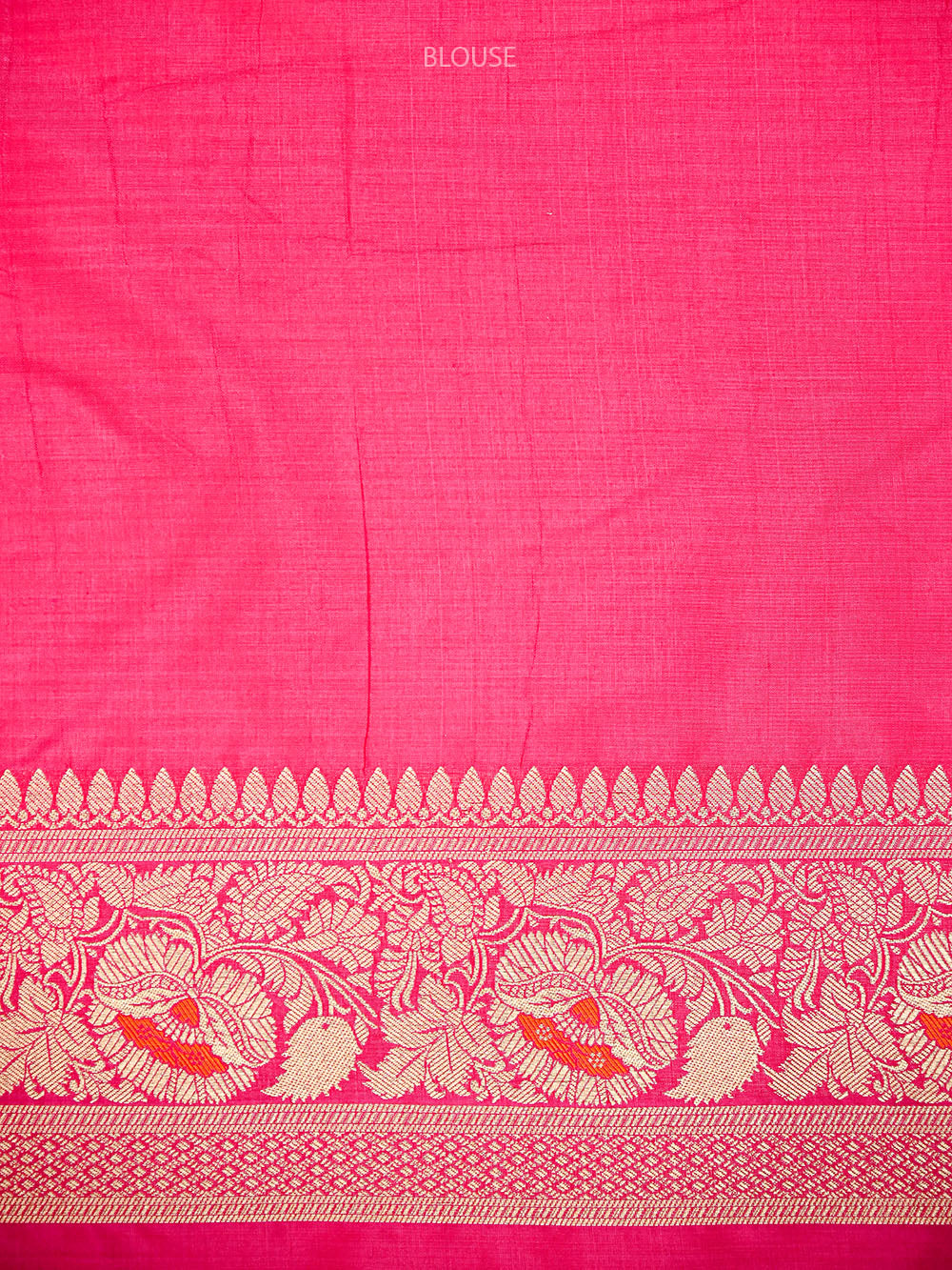 Dark Pink Brocade Rangkat Katan Silk Handloom Banarasi Saree - Sacred Weaves