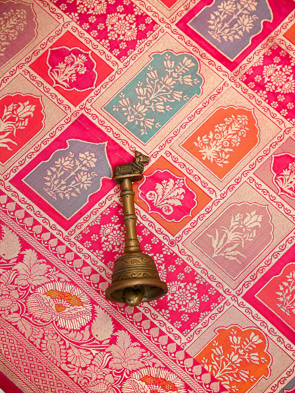 Dark Pink Brocade Rangkat Katan Silk Handloom Banarasi Saree - Sacred Weaves