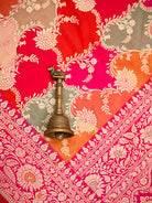 Dark Pink Rangkat Jaal Katan Silk Handloom Banarasi Saree - Sacred Weaves