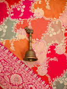 Dark Pink Rangkat Jaal Katan Silk Handloom Banarasi Saree - Sacred Weaves