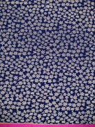 Navy Blue Plain Zari Satin Silk Handloom Banarasi Saree - Sacred Weaves