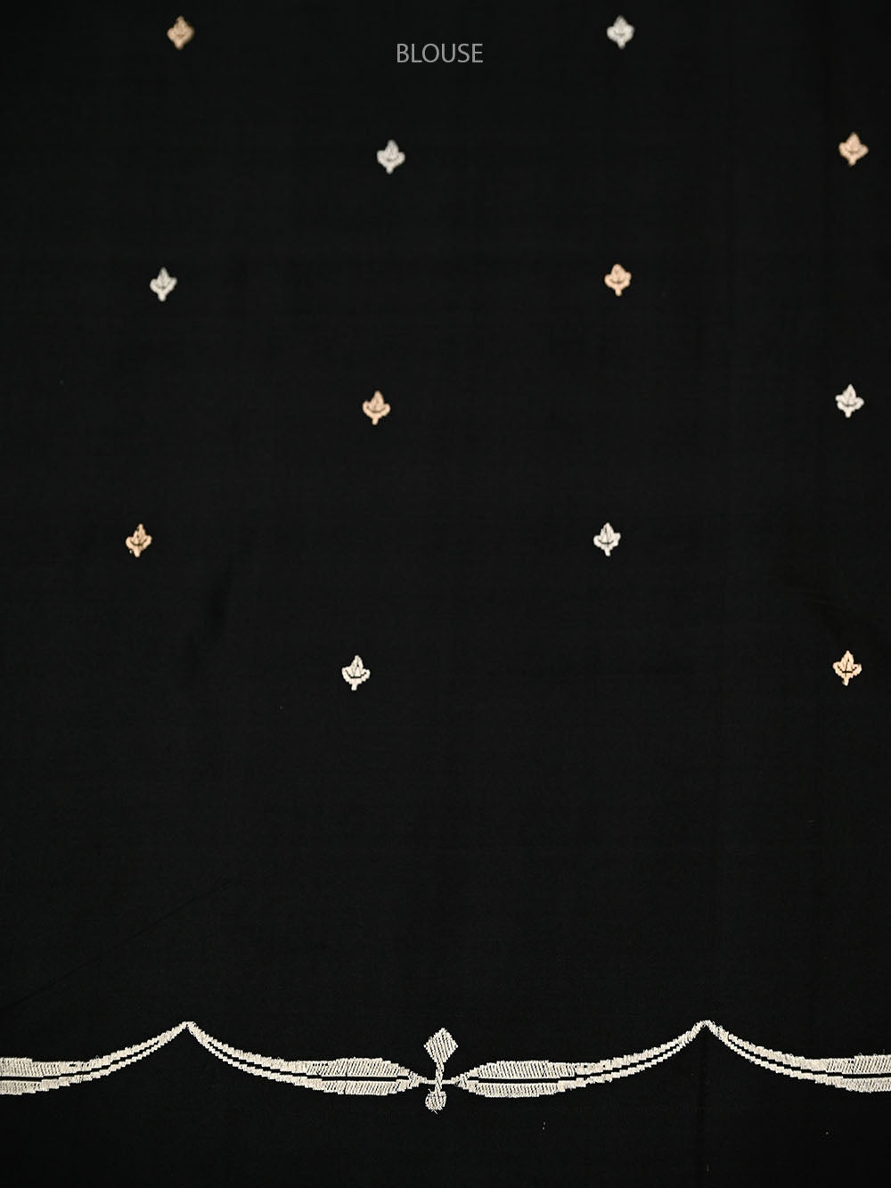 Contemporary Black Plain Satin Silk Handloom Banarasi Saree - Sacred Weaves
