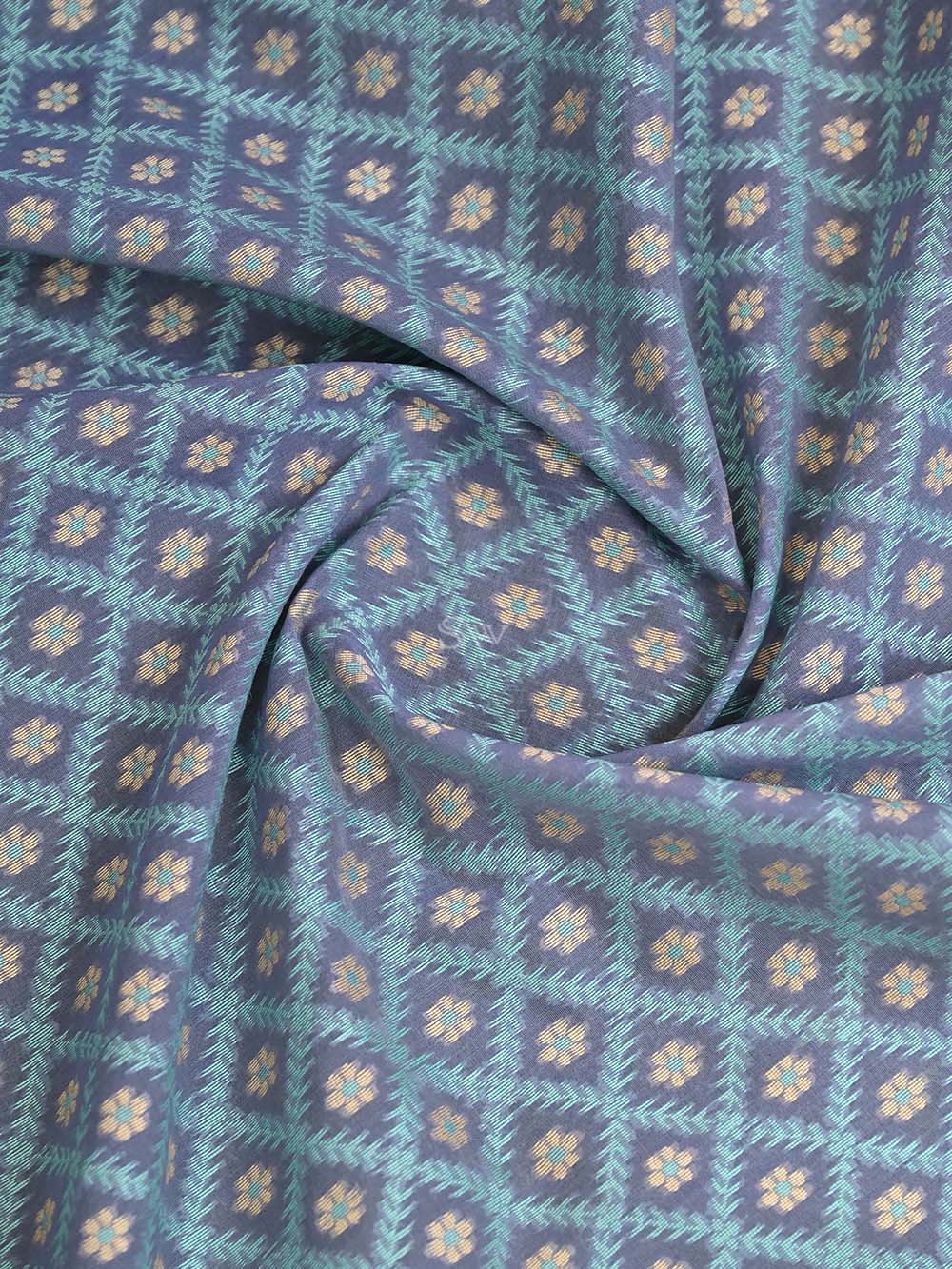 Dusty Violet Cotton Silk Handloom Banarasi Saree - Sacred Weaves