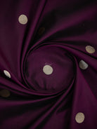 Wine Booti Paithani Katan Silk Handloom Banarasi Saree - Sacred Weaves