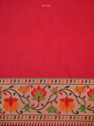 Wine Booti Paithani Katan Silk Handloom Banarasi Saree - Sacred Weaves