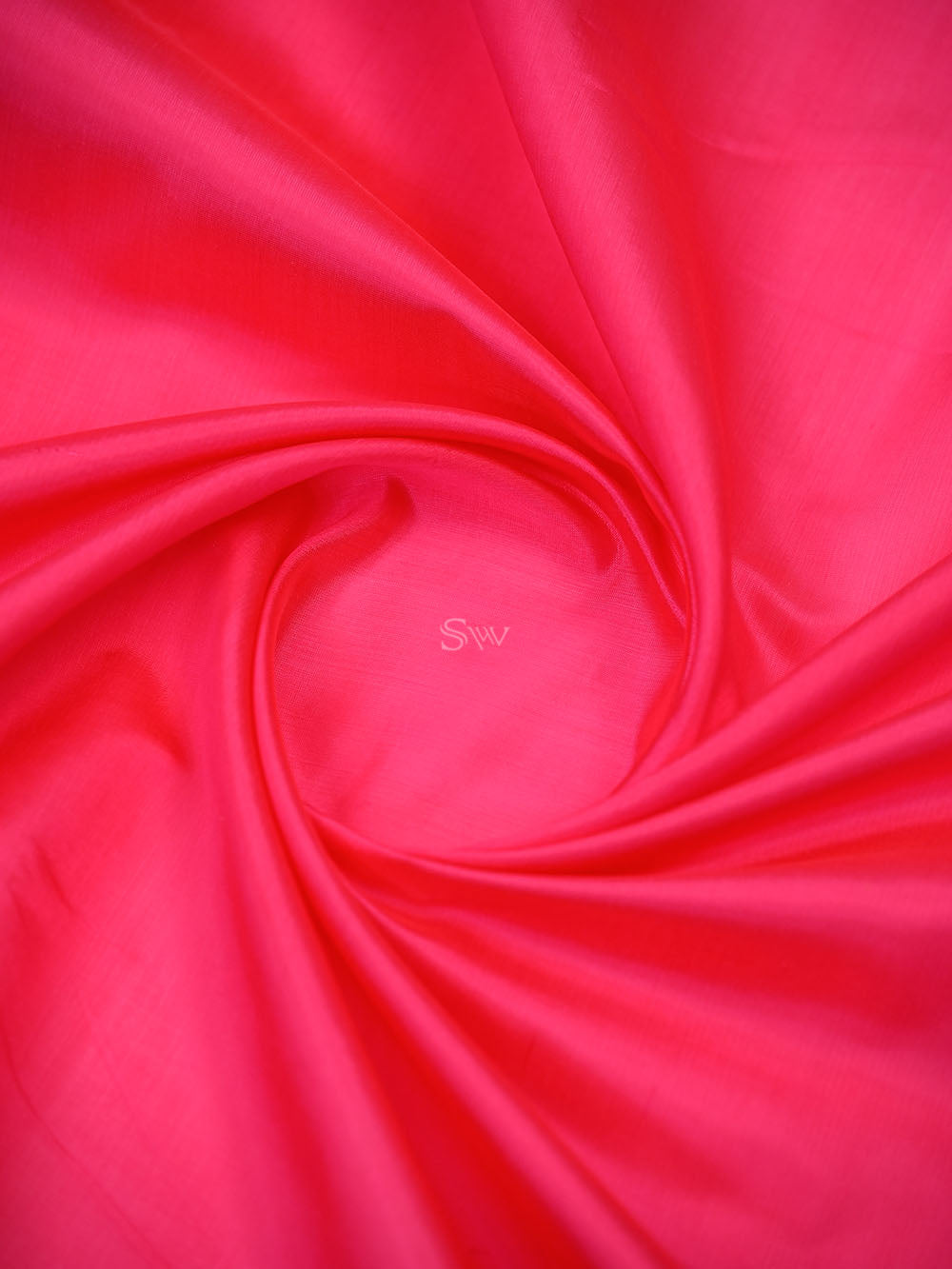 Dark Pink Plain Katan Silk Handloom Banarasi Saree - Sacred Weaves