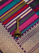 Purple Sona Roopa Meenakari Katan Silk Handloom Banarasi Saree -Sacred Weaves