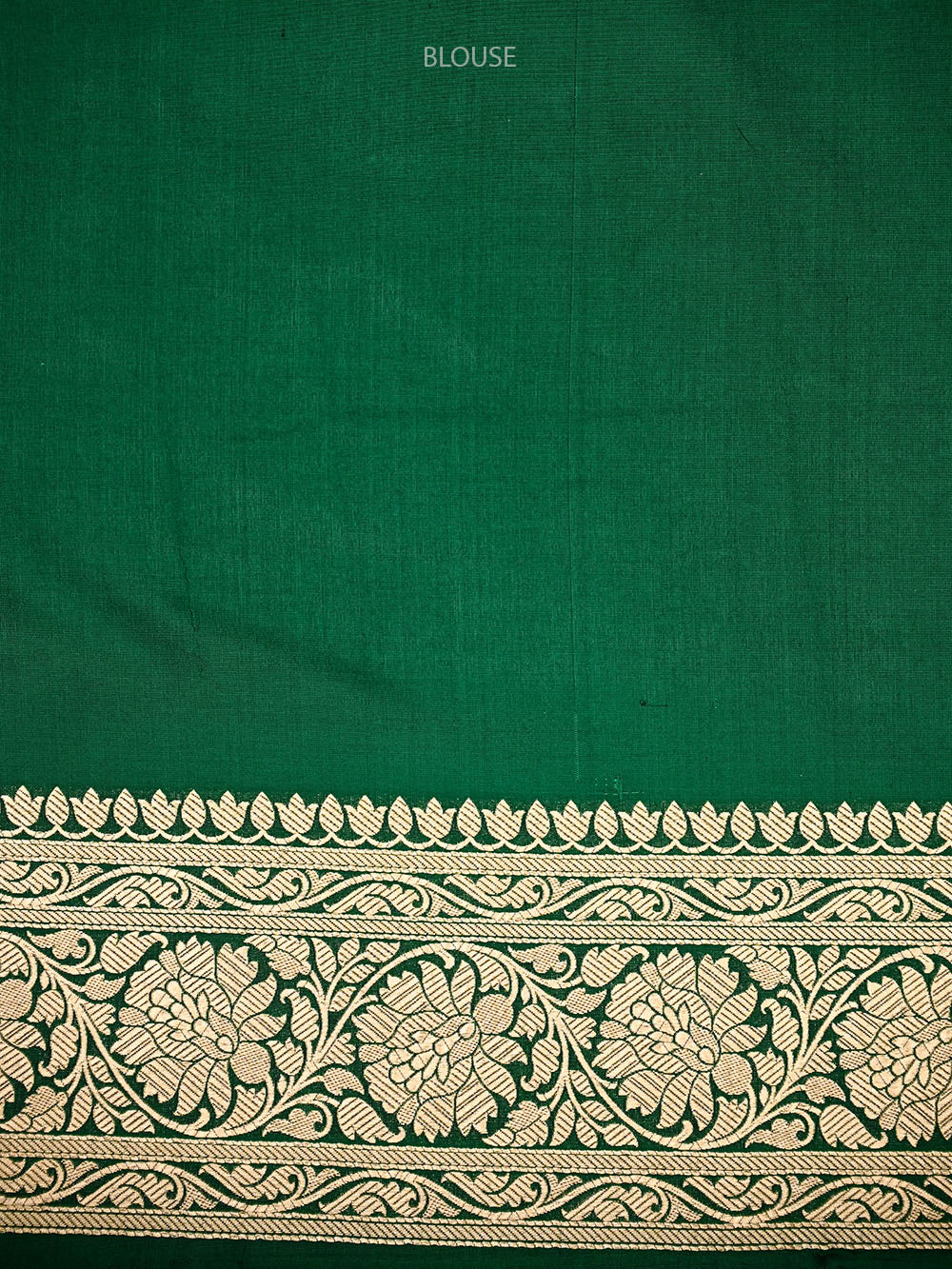 Bottle Green Floral Jaal Uppada Katan Silk Handloom Banarasi Saree - Sacred Weaves