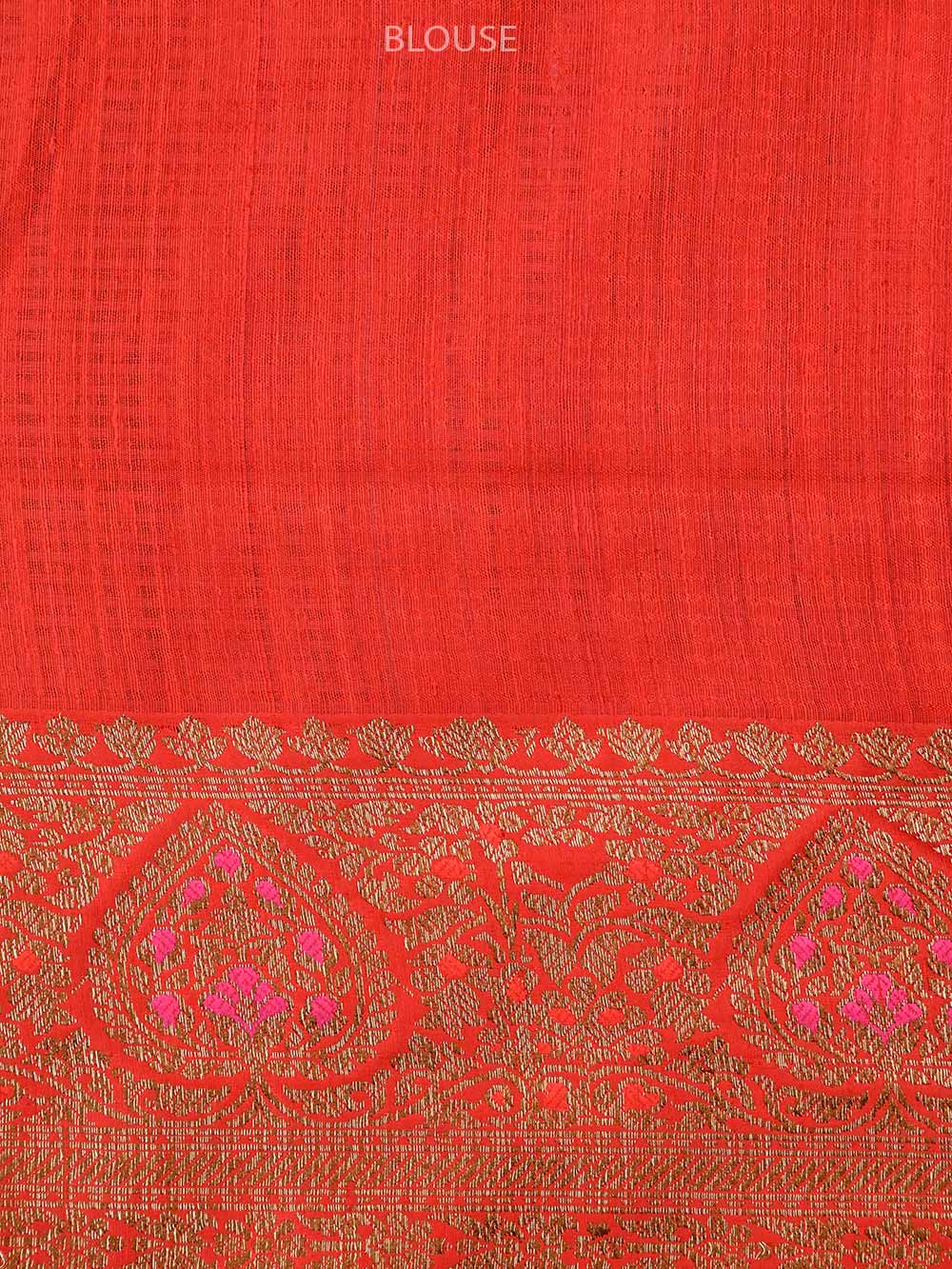 Purple Meenakari Boota Dupion Silk Handloom Banarasi Saree - Sacred Weaves