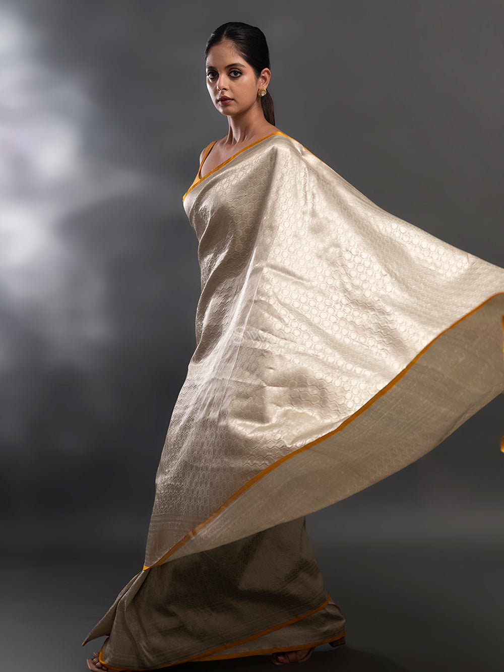 Pastel Mint Green Katan Silk Brocade Handloom Banarasi Saree