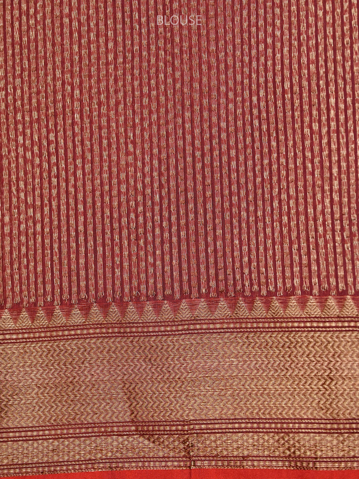 Maroon Boota Chanderi Silk Handloom Banarasi Saree - Sacred Weaves