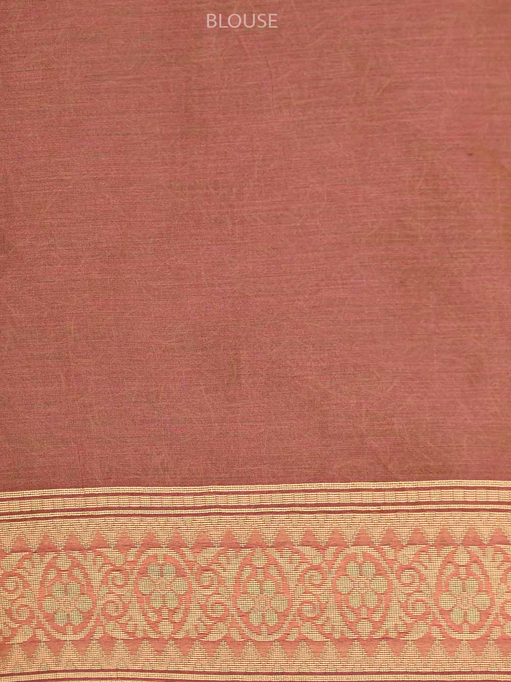 Pink Orange Boota Cotton Silk Handloom Banarasi Saree - Sacred Weaves