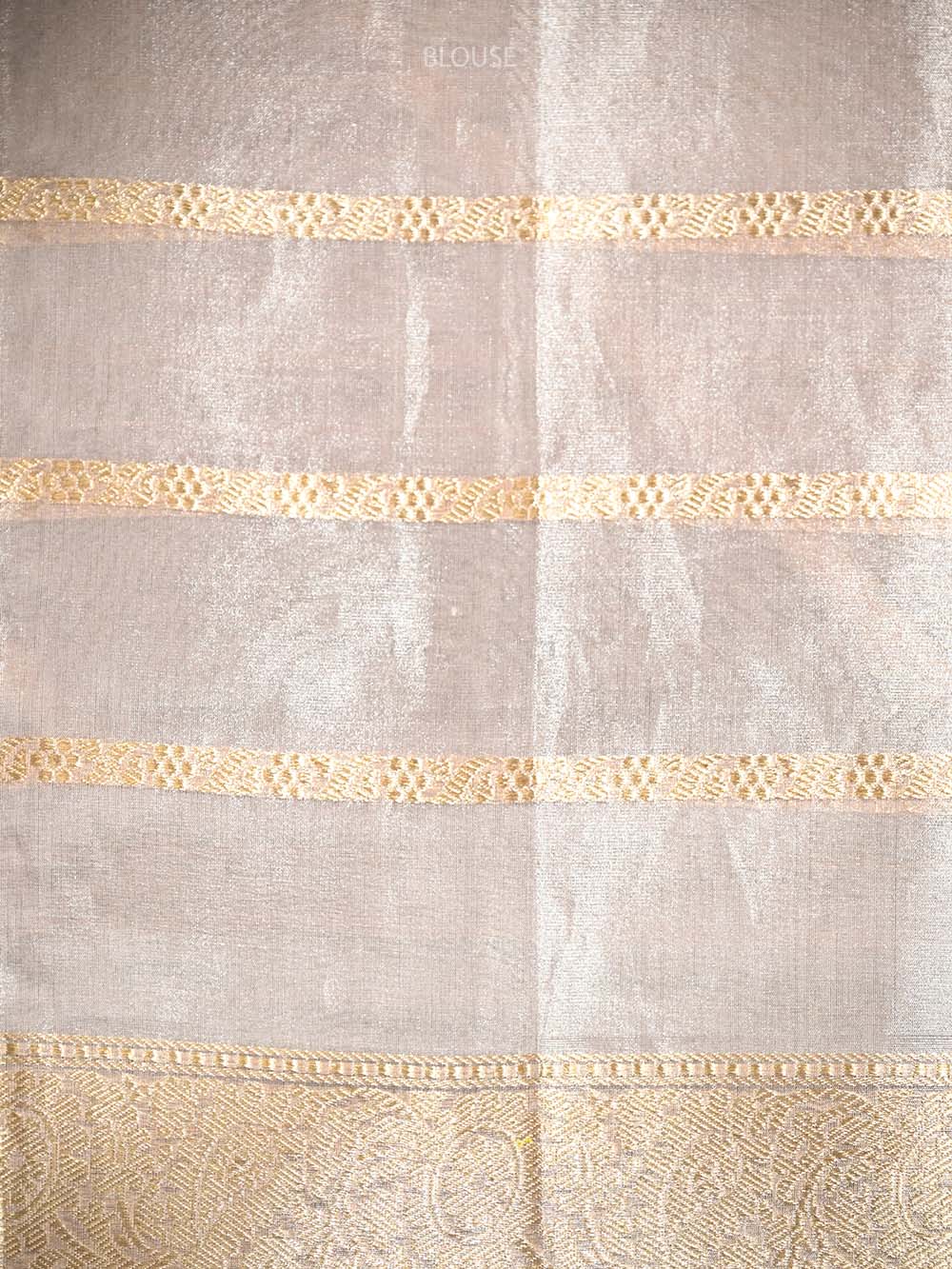 Grey Tissue Handloom Banarasi Saree - Sacred Weaves