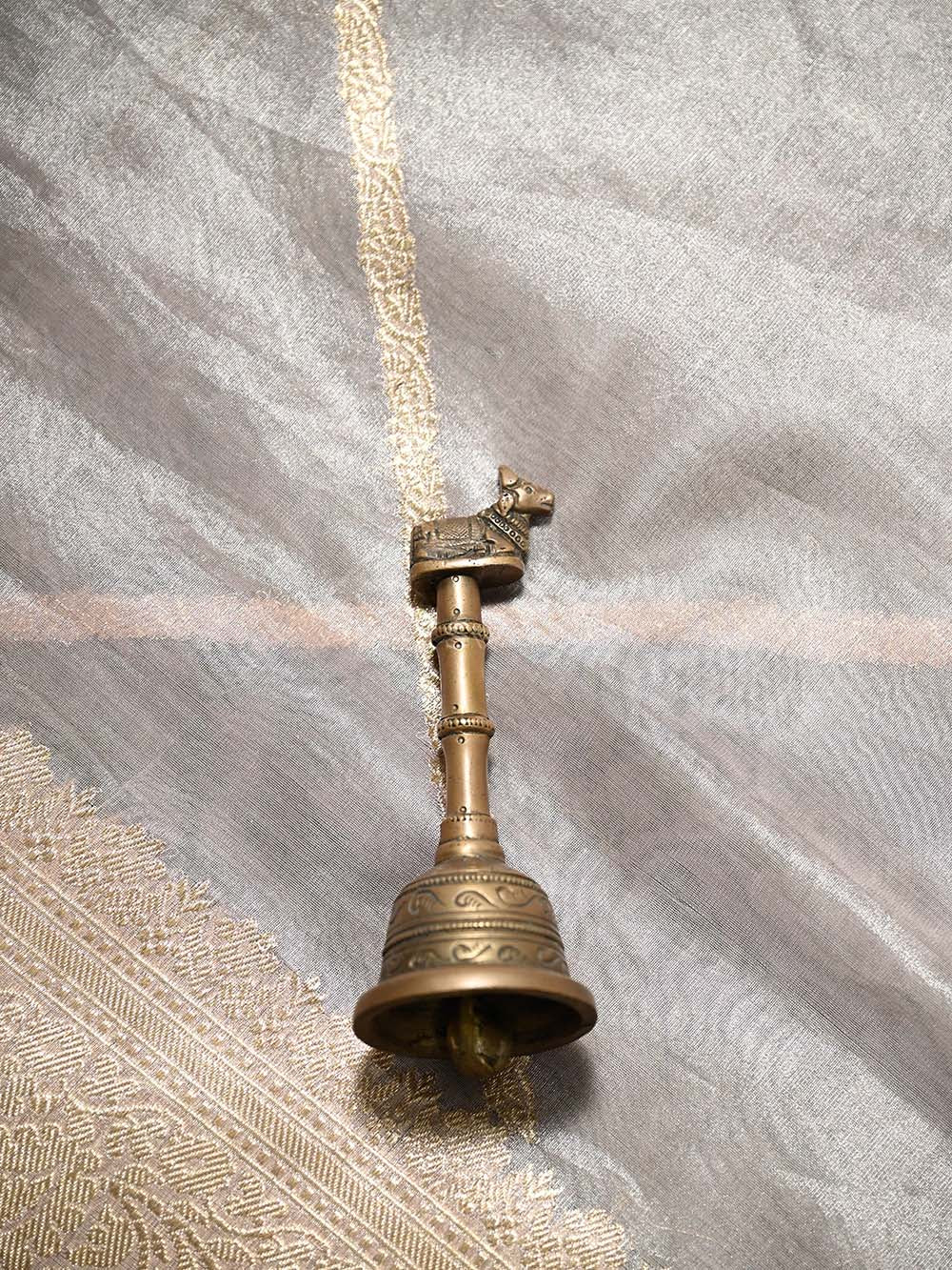 Grey Tissue Handloom Banarasi Saree - Sacred Weaves