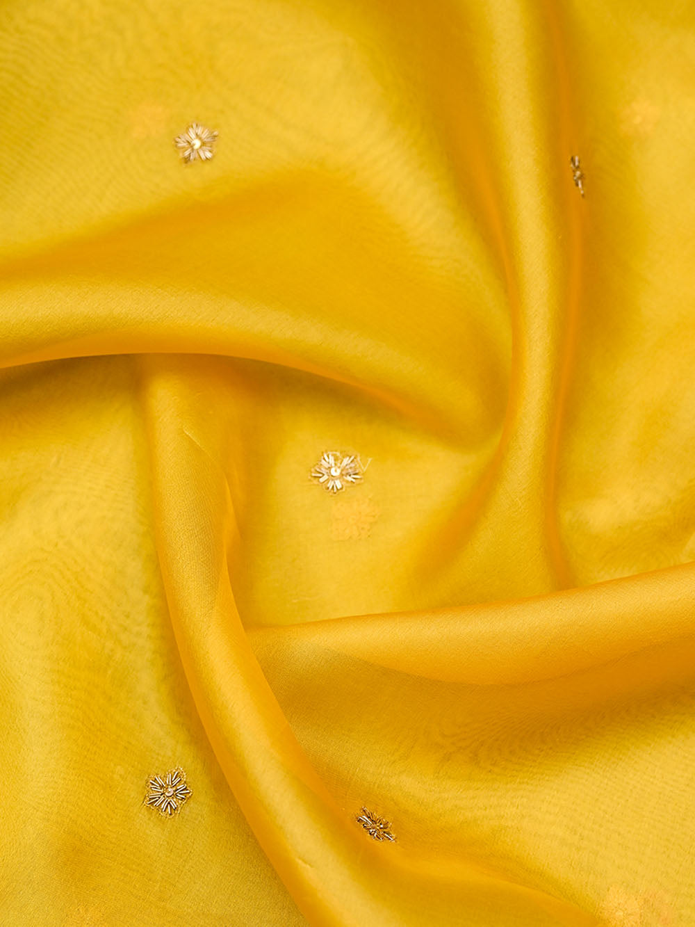 Mustard Meenakari Silk Handloom Banarasi Lehenga
