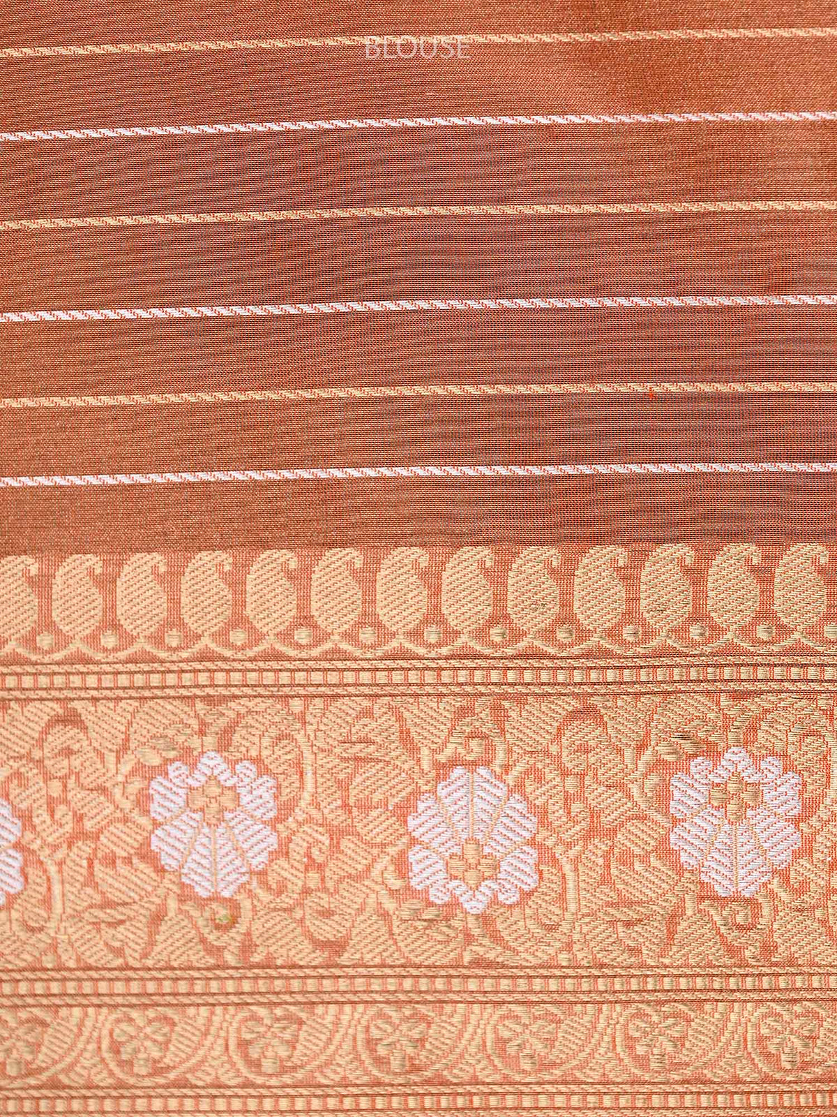 Cream Gold Katan Silk Tissue Handloom Banarasi Saree - Sacred Weaves