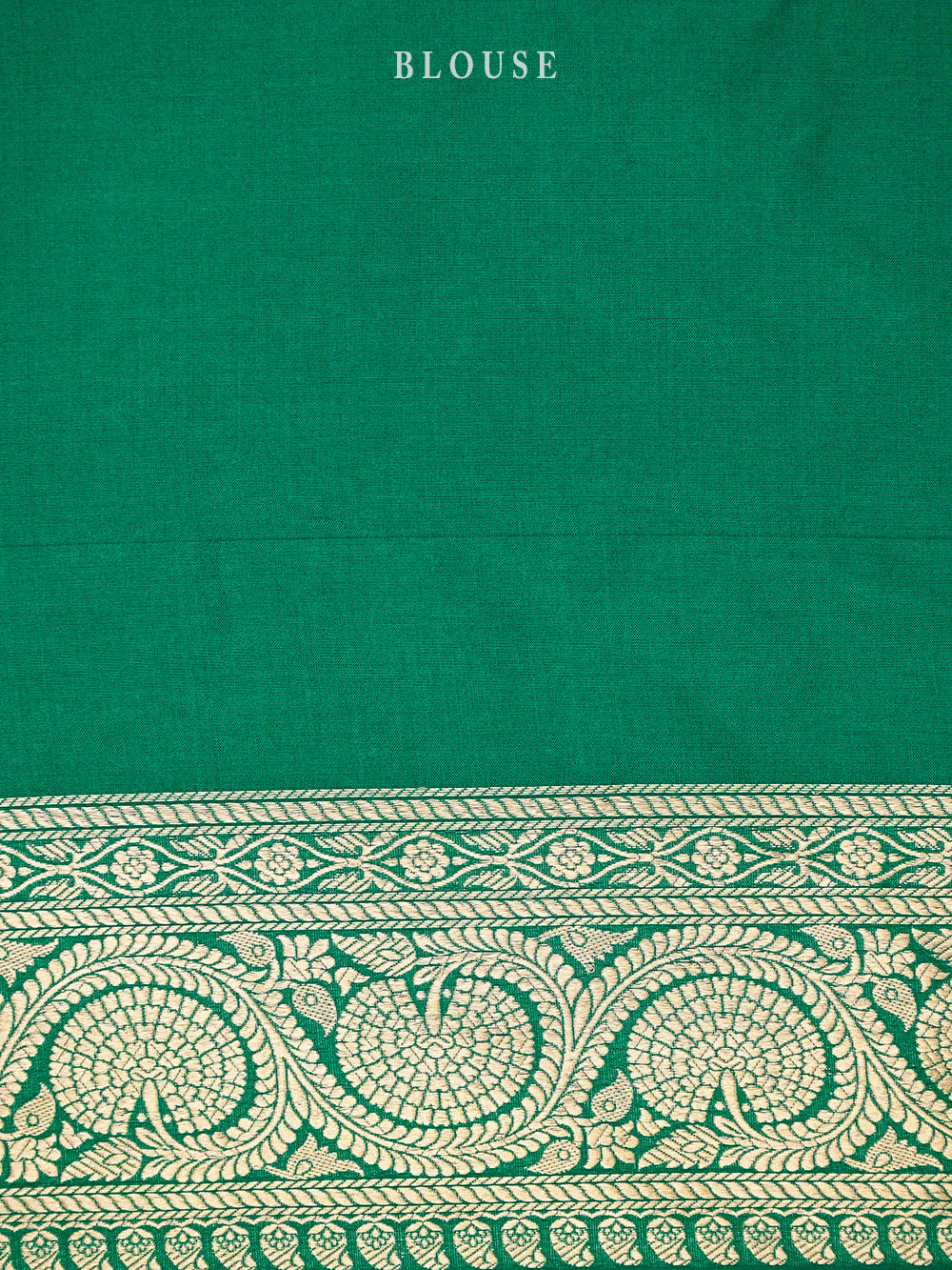 Dark Green Konia Katan Silk Handloom Banarasi Saree