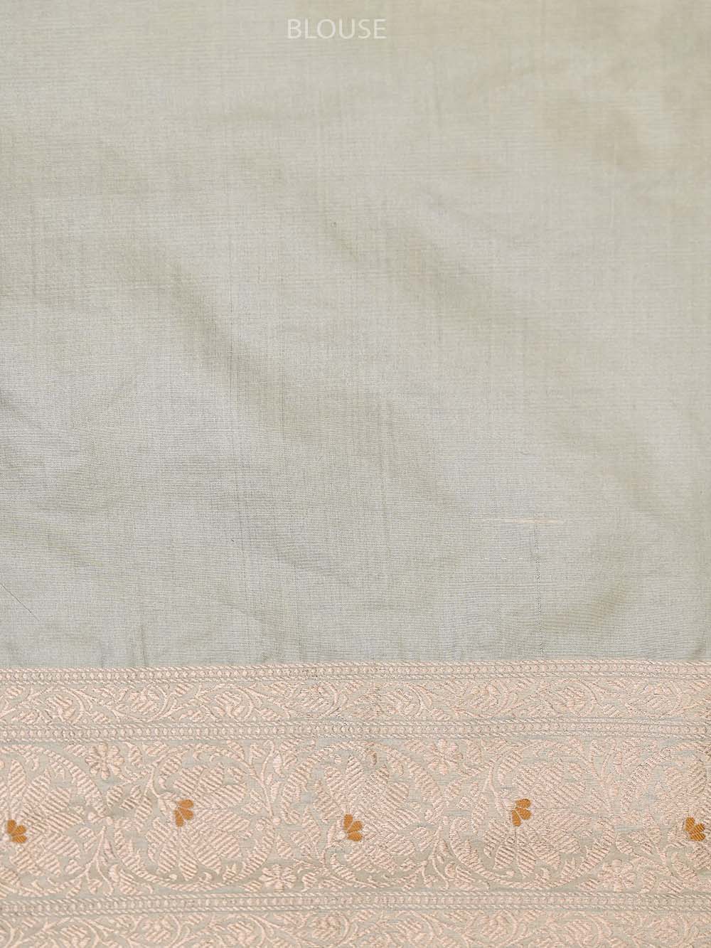Beige Meenakari Uppada Katan Silk Handloom Banarasi Saree - Sacred Weaves