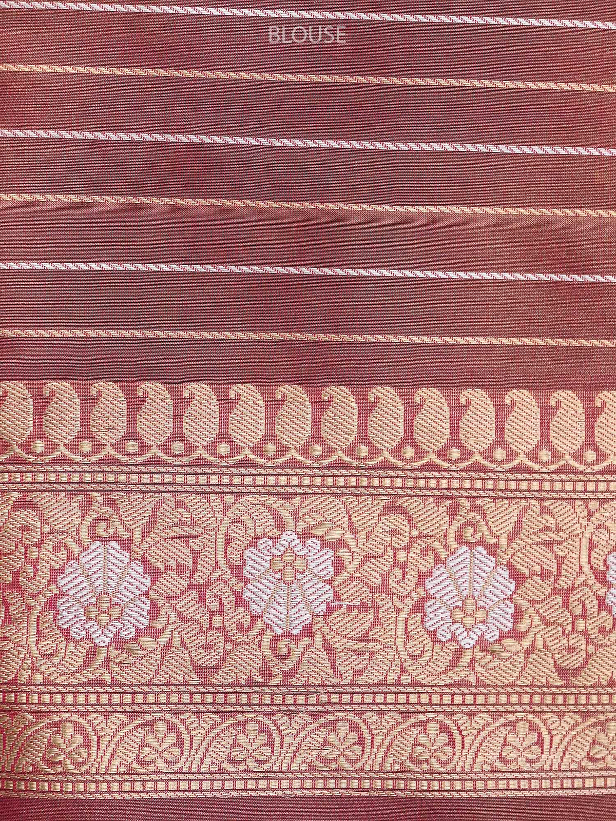 Cream Gold Katan Silk Tissue Handloom Banarasi Saree - Sacred Weaves