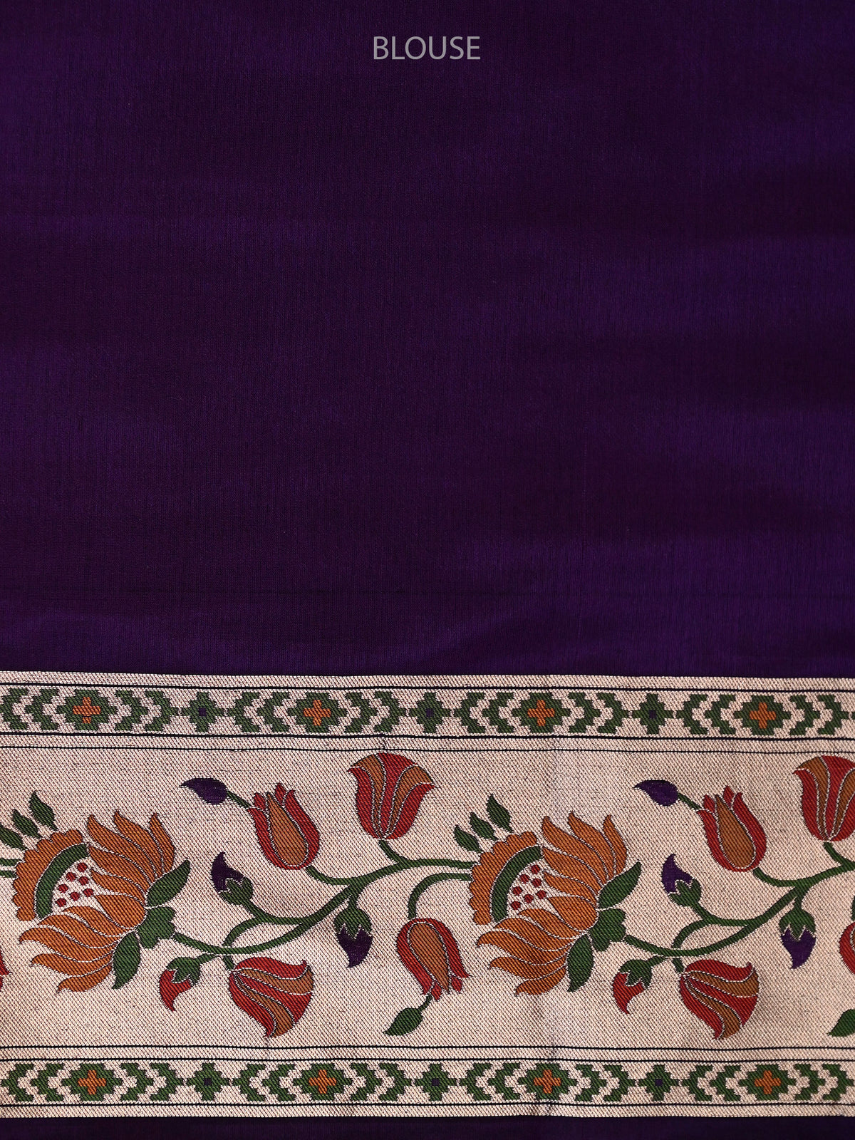 Purple Paithani Meenakari Katan Silk Handloom Banarasi Saree - Sacred Weaves
