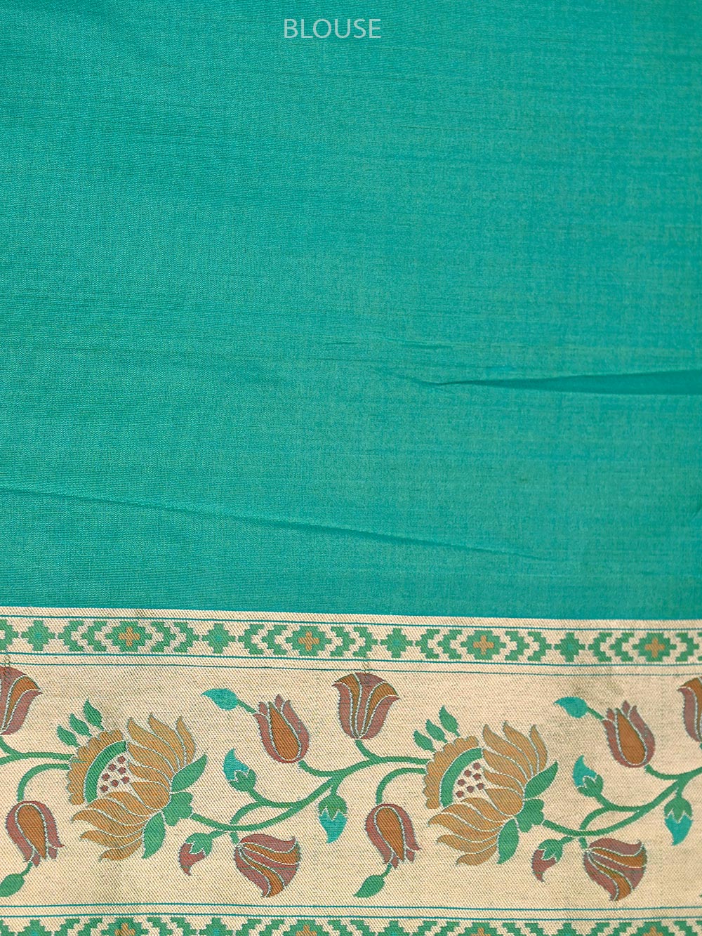 Sea Green Paithani Katan Silk Handloom Banarasi Saree - Sacred Weaves