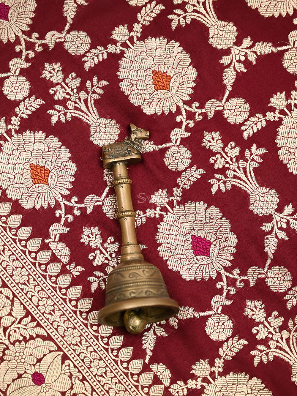 Wine Meenakari Uppada Katan Silk Handloom Banarasi Saree - Gift Box - Sacred Weaves