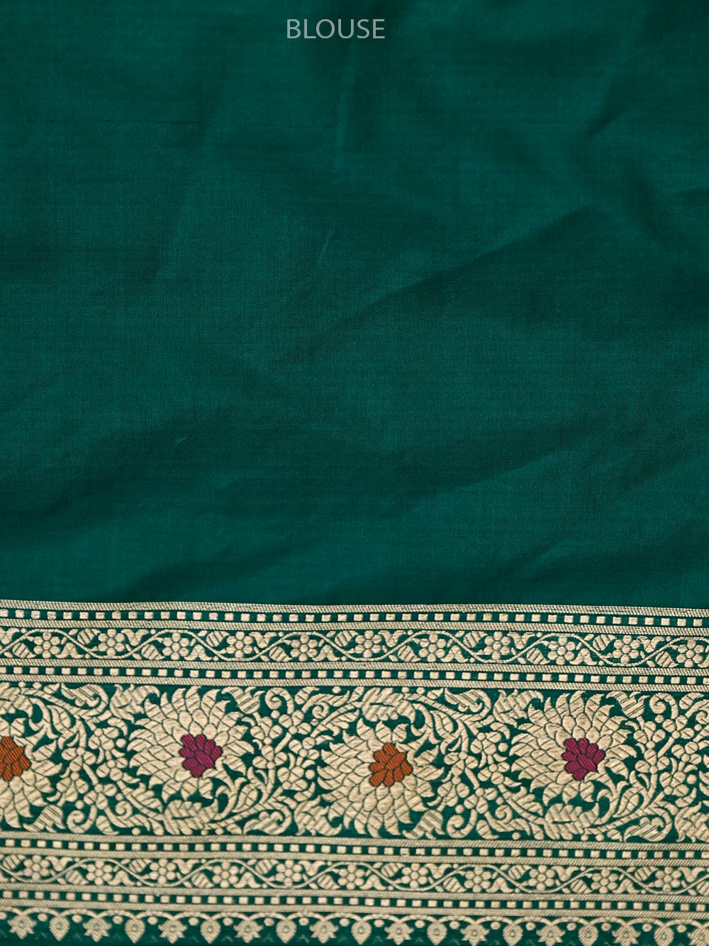 Bottle Green Meenakari Uppada Katan Silk Handloom Banarasi Saree - Sacred Weaves