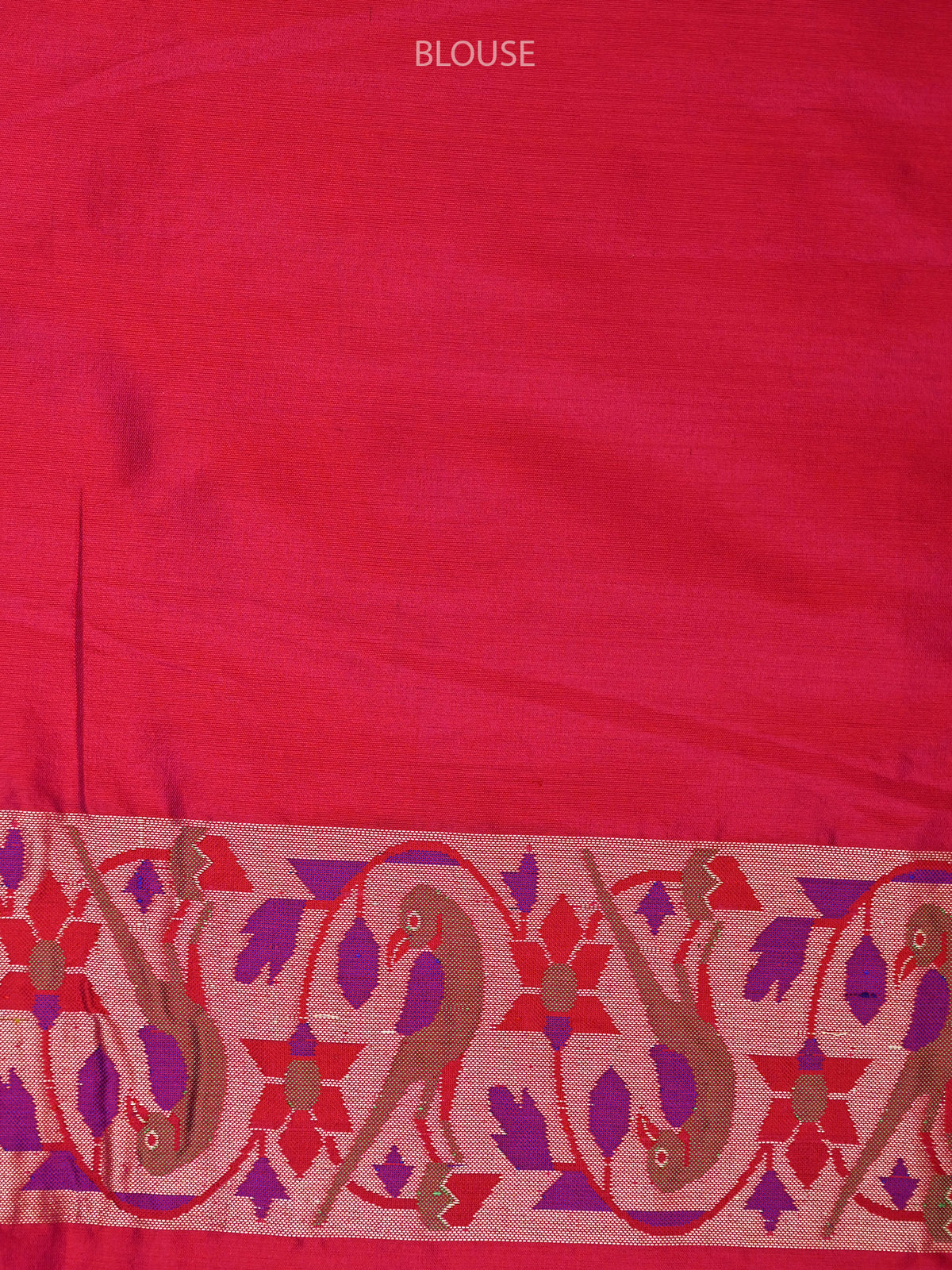 Orange Pink Paithani Katan Silk Handloom Banarasi Saree - Sacred Weaves