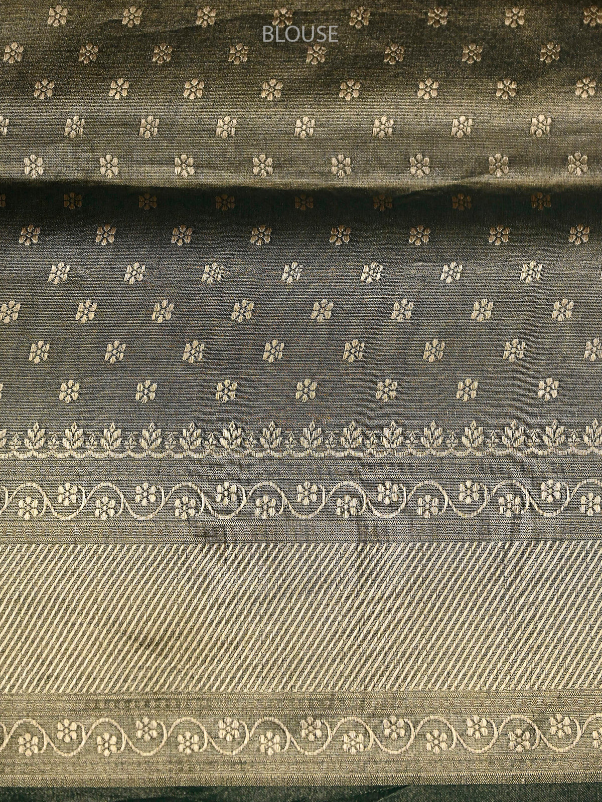 Bottle Green Gold Jaal Tissue Handloom Banarasi Saree - Sacred Weaves