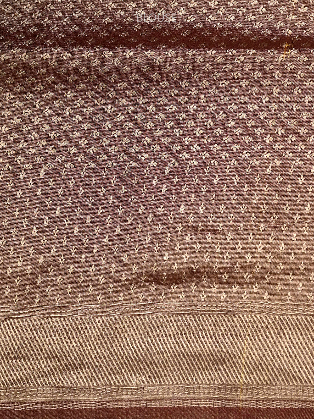 Wine Gold Tissue Handloom Banarasi Saree - Sacred Weaves