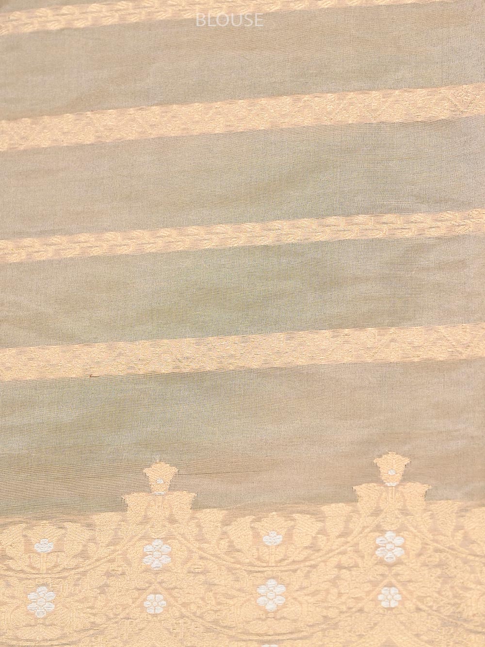 Pastel Peach Plain Katan Tissue Handloom Banarasi Saree - Sacred Weaves