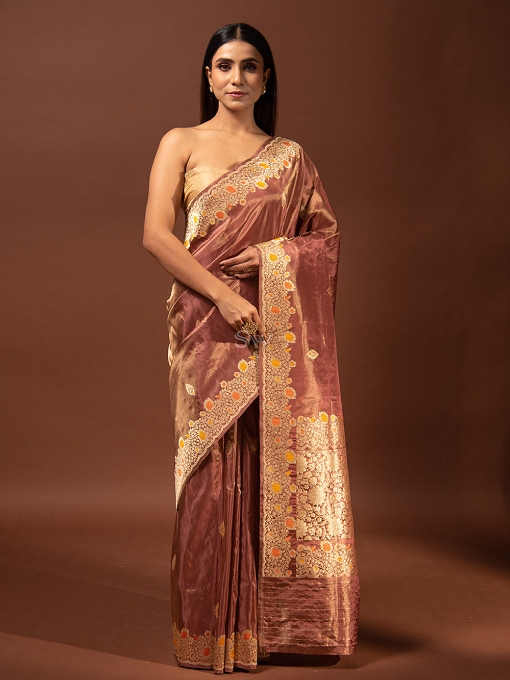 Shop Red Embroidered Tissue Silk Banarasi Saree Online in USA – Pure  Elegance
