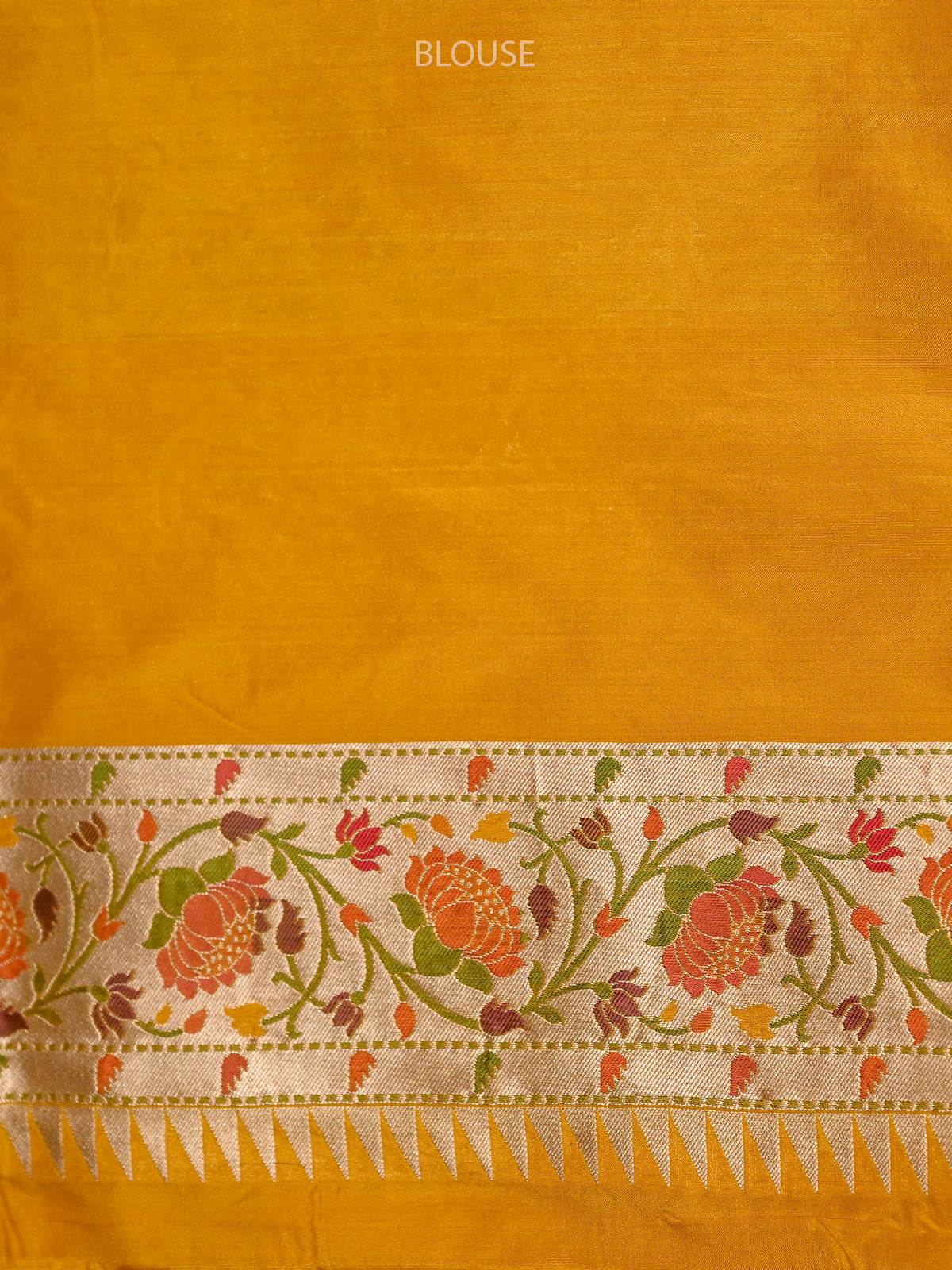 Yellow Paithani Katan Silk Handloom Banarasi Saree - Sacred Weaves