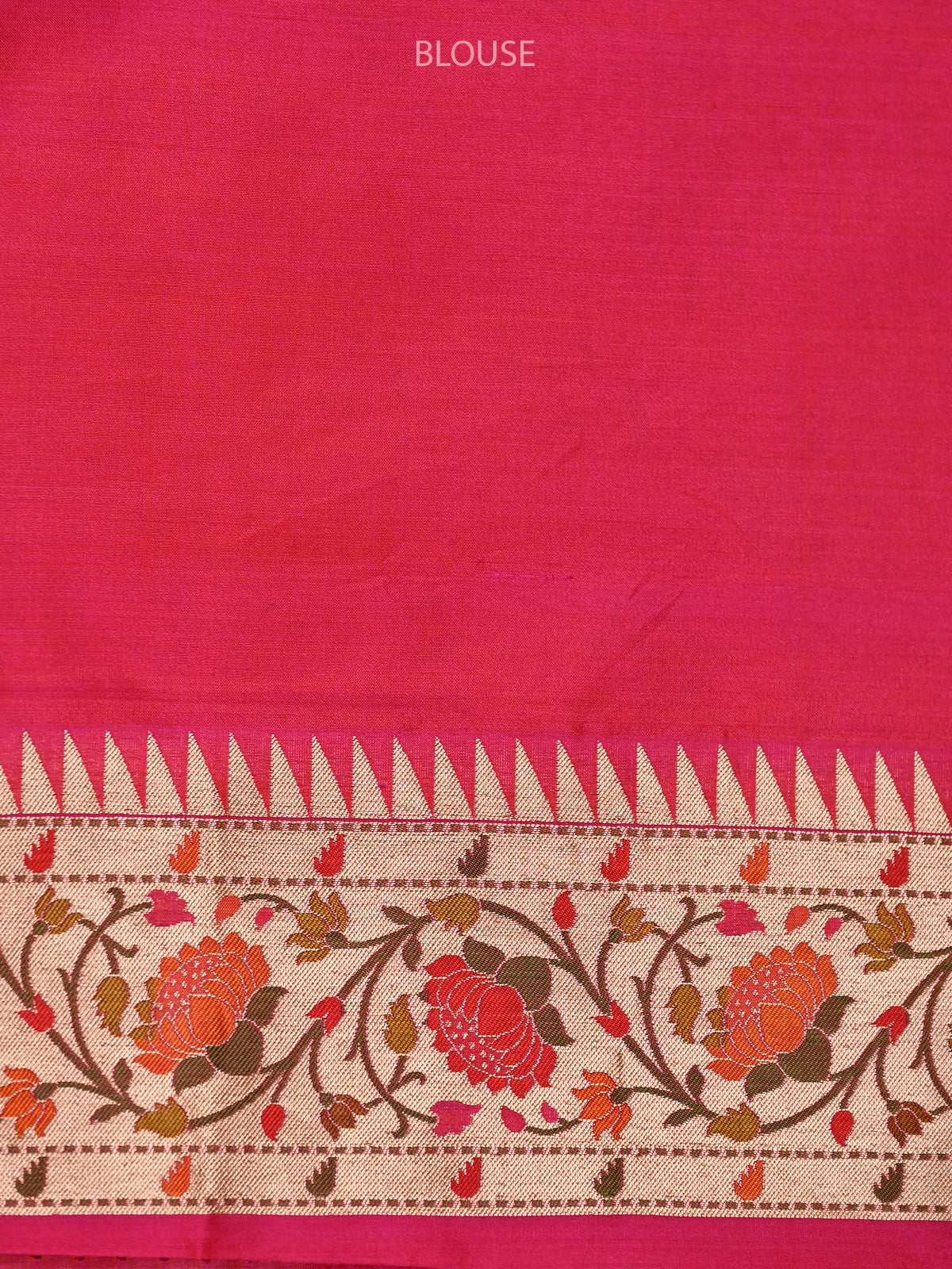 Pink Orange Paithani Katan Silk Handloom Banarasi Saree - Sacred Weaves