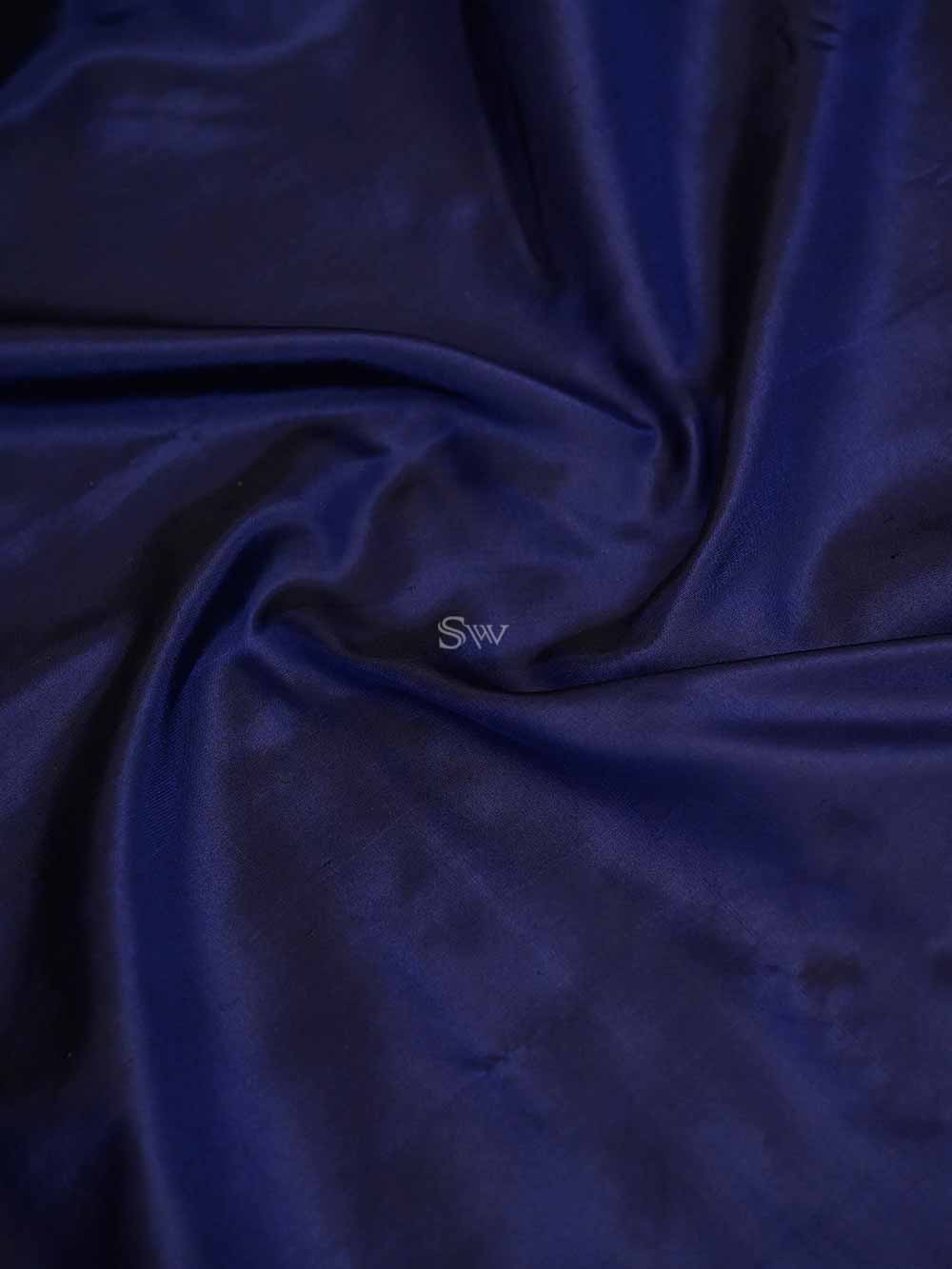 Inky Blue Paithani Katan Silk Handloom Banarasi Saree - Sacred Weaves