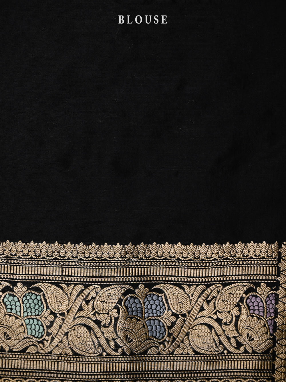 Balck Meenakari Katan Silk Handloom Banarasi Saree - Sacred Weaves