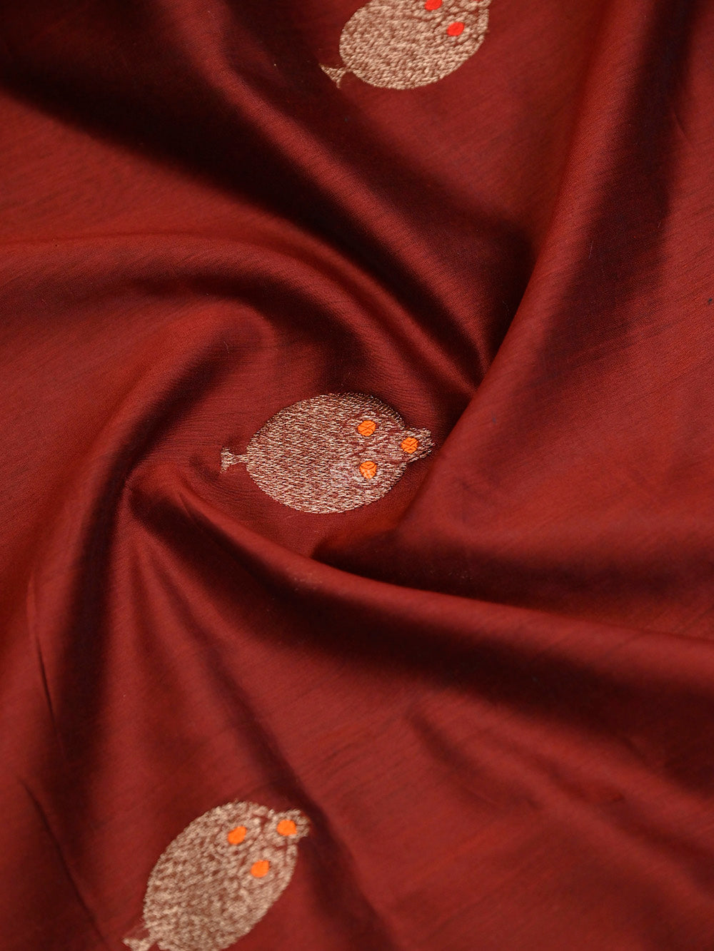 Brown Boota Chanderi Silk Handloom Banarasi Saree