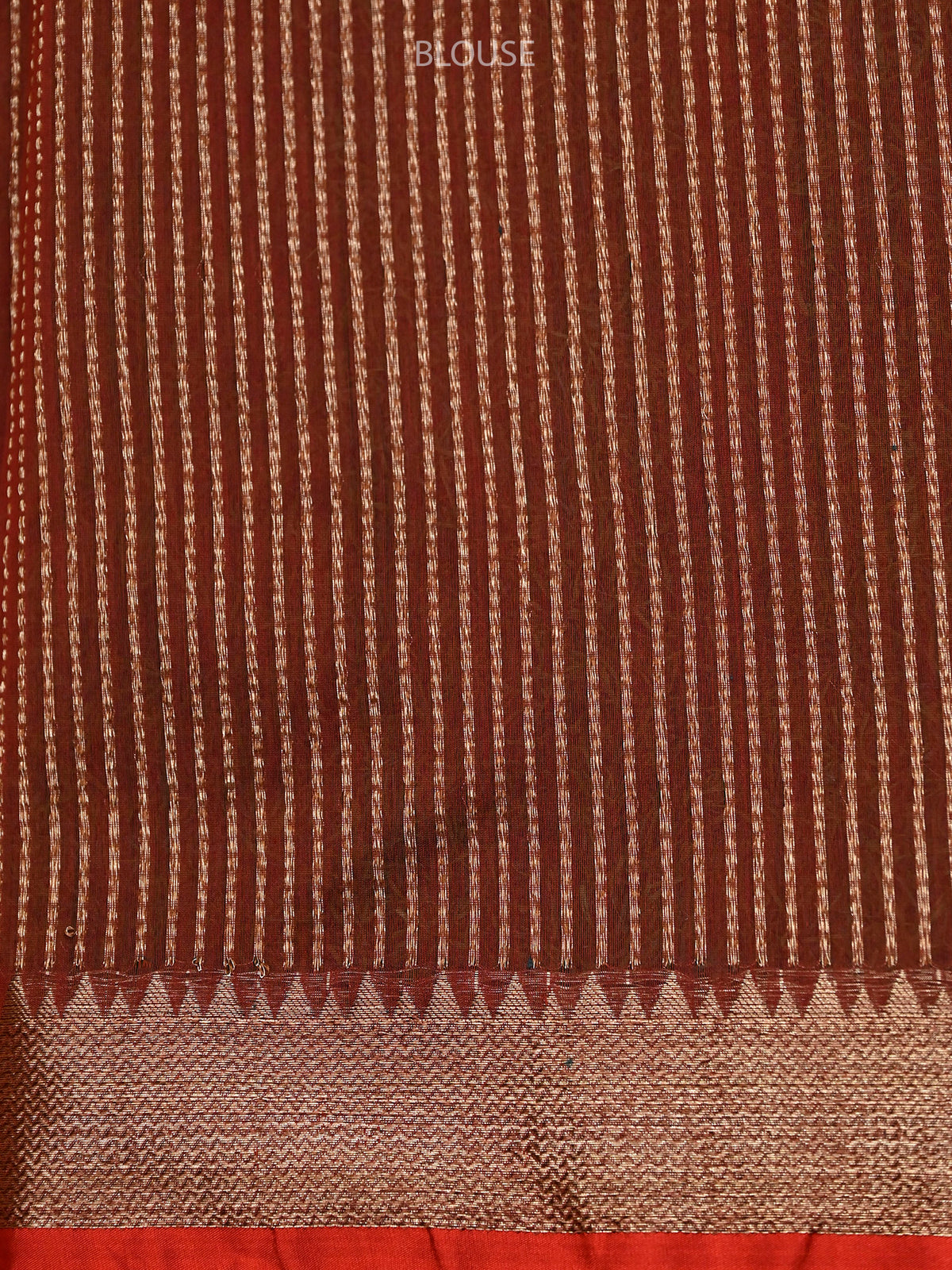 Brown Boota Chanderi Silk Handloom Banarasi Saree